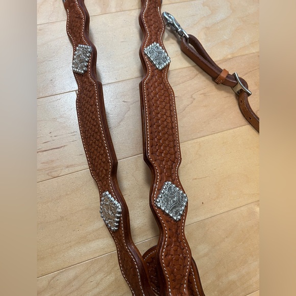 Western Leather Horse Breast Collar - Picture 4 of 10